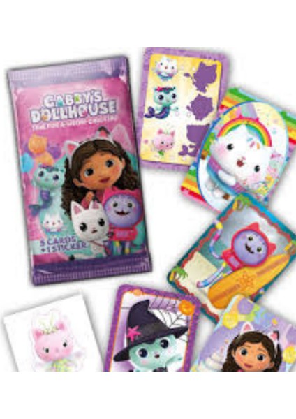 Lisanslı Gabbys Dollhouse Panini Gabby's Dollhouse 10 Booster Cards (5 Kart+1 Sticker) fiyatları
