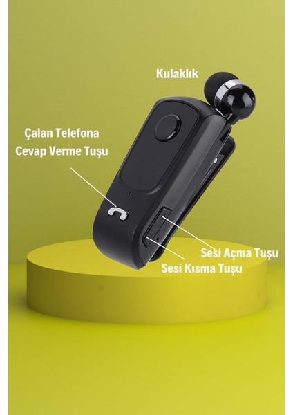 Buffer® Telefon Bağlantılı Makaralı Kulaklıklı Bluetooth Kulaklık