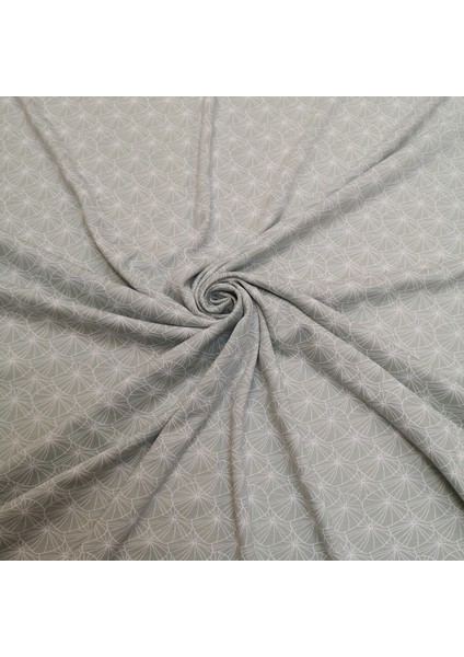 Baskılı %100 Pamuk Interlok Kumaş | Penye Mint Zambak Yaprağı fiyatları