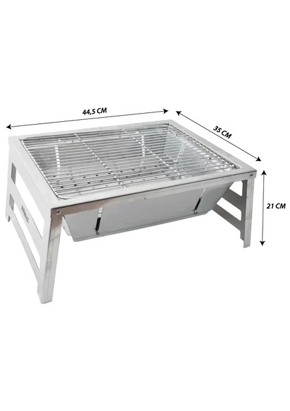 Krom Katlanır Mangal - Taşınabilir ve Dayanıklı Kamp Mangalı fırsatları