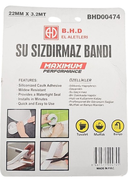 B.h.d BHD00474 3.2m 22MM Su Sızdırmaz Bant fiyatları