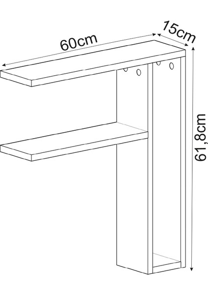 Inarch Dizayn Tiny Duvar Rafı – Duvara Monte, Modern Tasarım indirimleri
