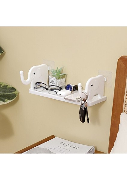 2 Adet Kendinden Yapışkanlı Craft Banyo Rafı Tarz Baharatlık Rafı Organizer Düzenleyici Beyaz Fil modelleri