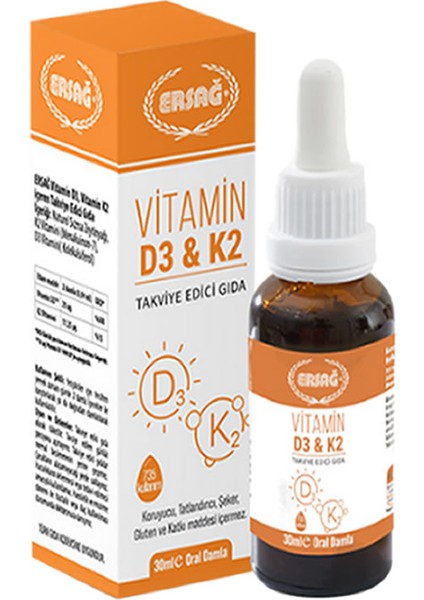 Vitamin D3-K2 Gıda Takviyesi fiyatları