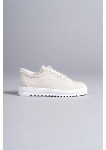 SLW152 Cool Bağcıklı Keten Erkek Günlük Spor Klasik Ayakkabı Bt Beyaz