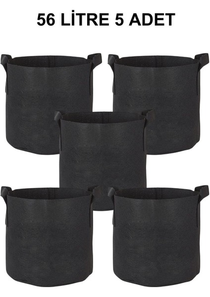 Kumaş Saksı Pot 56 Litre 5 Adet
