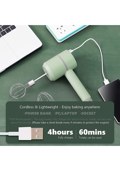 Taşınabilir Şarj Edilebilir 20W Elektrikli Çırpıcı - Sarı (Yurt Dışından) fırsatları