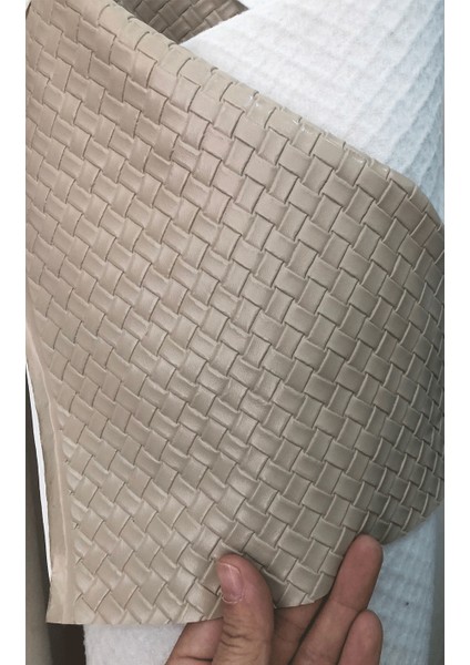 Kare Desenli Suni Deri Döşemelik Kumaş Mobilya,sandalye,koltuk ve Oto Döşeme Için Ideal ( Bej )
