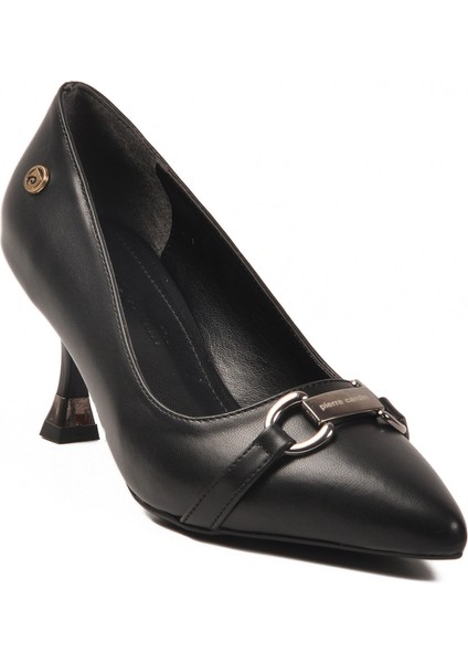 Siyah Kadın Kısa Ince Topuklu Ayakkabı PC-55015 Z fırsatları