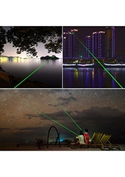 USB Şarjlı Yeşil Lazer Pointer Kalem Tipi LED Fener Uzun Menzilli