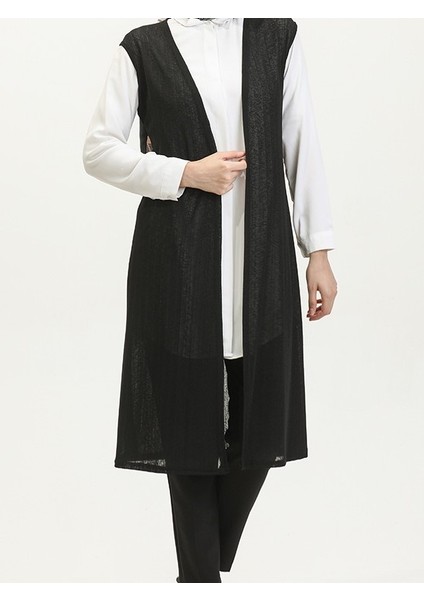 Sade Dökümlü Uzun Yelek fiyatları