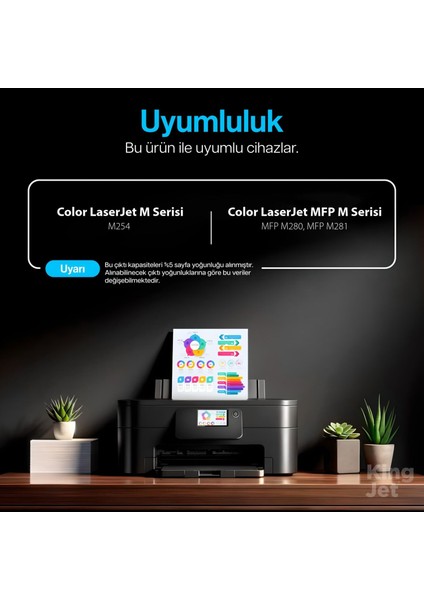 Hp Uyumlu CF540A Standart Kapasiteli 4 Renk (Takım) Muadil Toner Çipli | CF540A modelleri