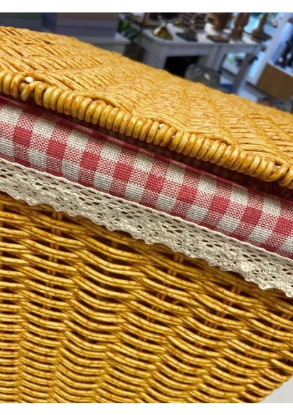 Bej Sentetik Hasır Kare Çamaşır Sepeti 33X33X52CM fiyatları