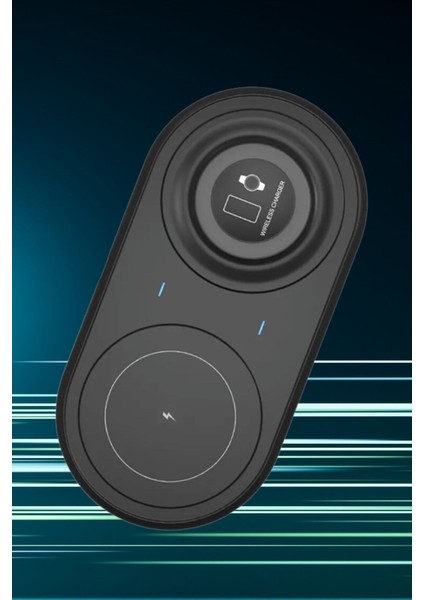 Buffer® 2si 1ARADA Kablosuz Saat,kulaklık ve Telefon Hızlı Şarj Etme Aparatı