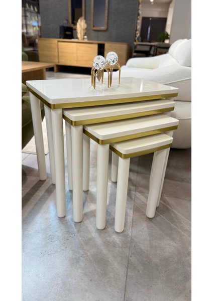 4lü Bohem Zigon Sehpa Gold modelleri