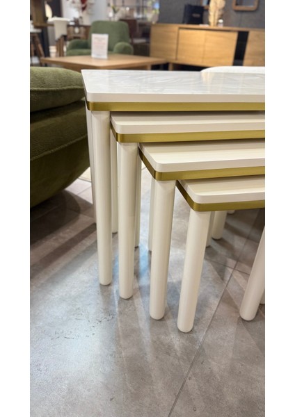 4lü Bohem Zigon Sehpa Gold fırsatları