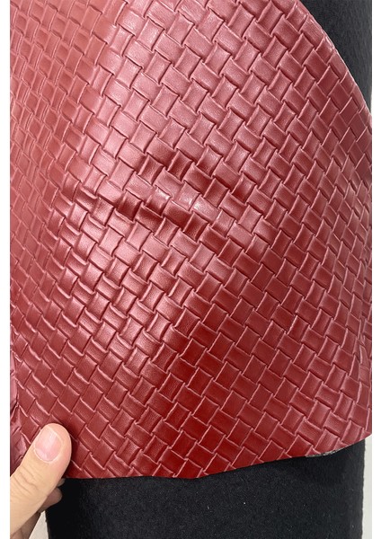 Kare Desenli Suni Deri Döşemelik Kumaş Mobilya,sandalye,koltuk ve Oto Döşeme Için Ideal ( Bordo) fiyatları