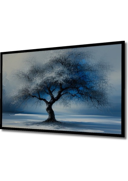 Çerçeve Görünümlü Kış Ağacı Yağlı Boya Görünümlü Dekoratif Ahşap Ev/işyeri/ofis Kare Tablo fiyatları