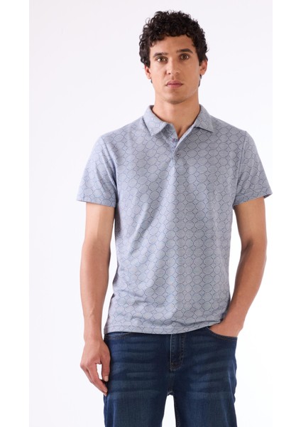 Mavi Erkek Slim Fit Jakarlı Polo Yaka T-shirt