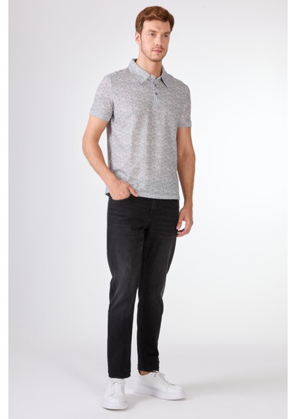 Gri Erkek Slim Fit Polo Yaka Tshirt