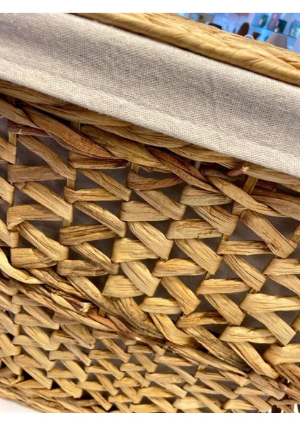 Bej Hasır Çamaşır Sepeti 39X30X48CM fiyatları