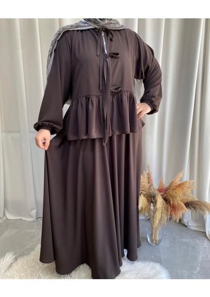 Marka Tesettür Model Medine Ipeği Etek Yelek Takım