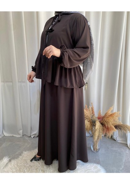 Marka Tesettür Model Medine Ipeği Etek Yelek Takım