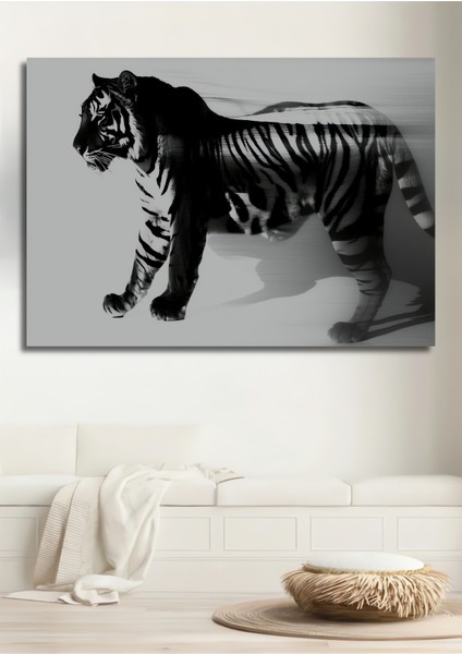 Soyut Kaplan Hızı Siyah Beyaz Dekoratif Ahşap Ev/işyeri/ofis Kare Tablo