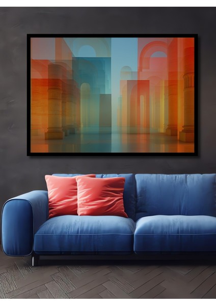 Çerçeve Görünümlü Rüya Gibi Kolonlar Modern Sanat Dekoratif Ahşap Ev/işyeri/ofis Kare Tablo