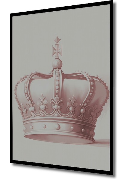 Çerçeve Görünümlü Pembe Rüya Yağlı Boya Görünümlü Taç Dekoratif Ahşap Ev/işyeri/ofis Kare Tablo fiyatları