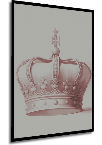 Çerçeve Görünümlü Pembe Rüya Yağlı Boya Görünümlü Taç Dekoratif Ahşap Ev/işyeri/ofis Kare Tablo modelleri