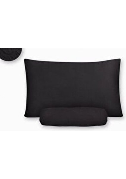 Tek Kişilik Lastikli Çarşaf Takımı Siyah 100x200 cm ve 50x70 cm Yastık Kılıfı fırsatları