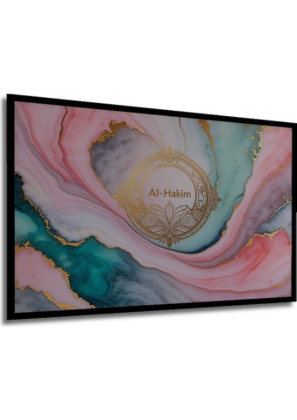 Çerçeve Görünümlü Al Hakim Mistik Mermer Dekoratif Ahşap Ev/işyeri/ofis Kare Tablo modelleri