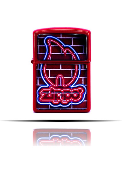 Duvar Zip. Desenli Kırmızı Benzinli Çakmak fiyatları