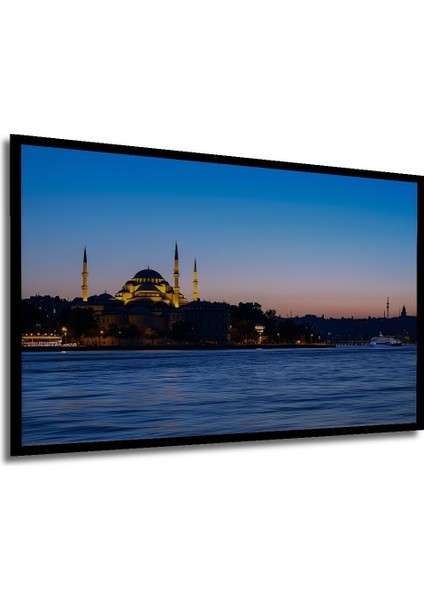 Çerçeve Görünümlü Istanbul Panorama Yağlı Boya Görünümlü Dekoratif Ahşap Ev/işyeri/ofis Kare Tablo modelleri