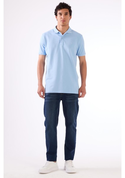 A.mavi Düz Erkek T-Shirt - Slim Fit modelleri