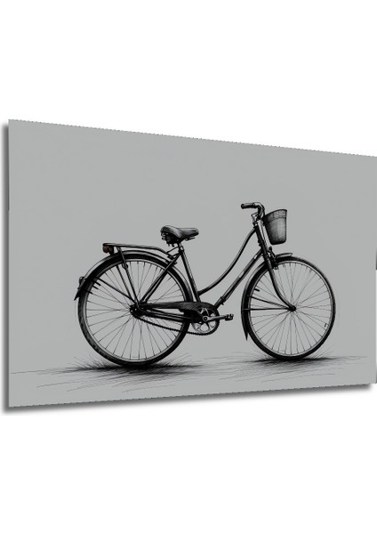 Retro Bisiklet Kara Kalem Görünümlü Dekoratif Ahşap Ev/işyeri/ofis Kare Tablo modelleri