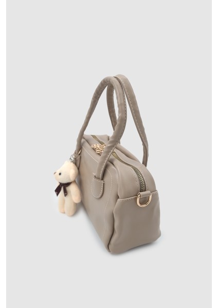 Suera Ayıcık Charmlı Günlük Mini Tote Çapraz Askılı El ve Kol Çantası Vizon fırsatları
