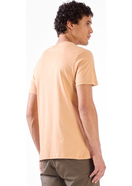 Vizon Erkek Slim Fit Desenli O Yaka T-shirt
