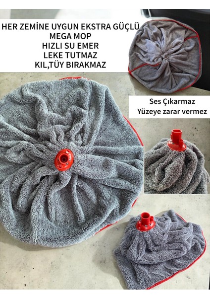 Mega Boy Gri Renk Mikrofiber Paspas Mop Yedek Ucu Çizmez Taban modelleri