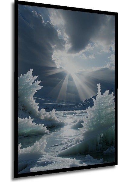 Çerçeve Görünümlü Buzul Çağı Masalı Yağlı Boya Görünümlü Dekoratif Ahşap Ev/işyeri/ofis Kare Tablo modelleri