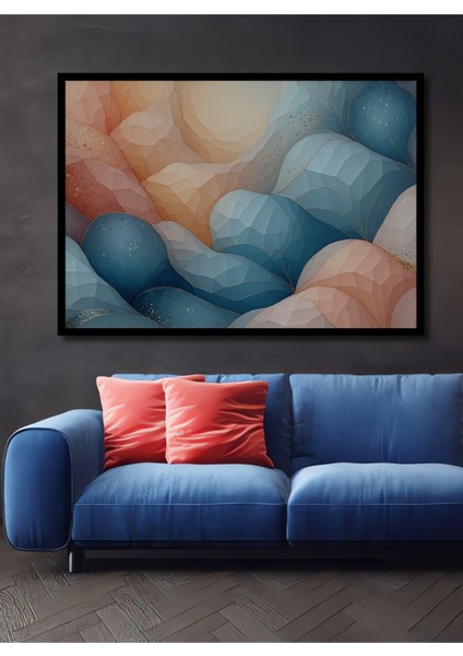 Çerçeve Görünümlü Pastel Rüyası Modern Sanat Dekoratif Ahşap Ev/işyeri/ofis Kare Tablo