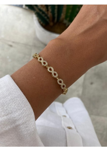 Xuping Vip 14K Zirkon Taşlı Sonsuzluk Gold Bileklik fiyatları