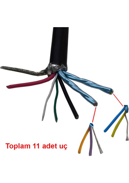 USB C Tamir Kablosu Bir Ucu Type C Bir Ucu Açık 11 Tane Tamir Kablosu 1m modelleri