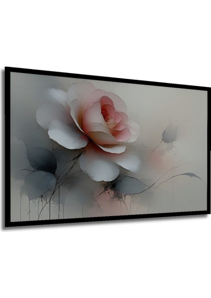 Çerçeve Görünümlü Romantik Gül Yağlı Boya Görünümlü Dekoratif Ahşap Ev/işyeri/ofis Kare Tablo modelleri