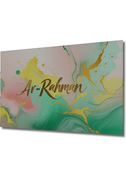 Ar Rahman Altın Parıltılı Soyut Sanat Ev/işyeri/ofis/salon Ahşap Dekoratif Kare Tablo fiyatları