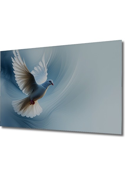 Beyaz Güvercin Barışı Yağlı Boya Görünümlü Dekoratif Ahşap Ev/işyeri/ofis Kare Tablo fiyatları