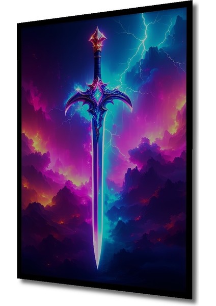 Çerçeve Görünümlü Neon Işın Kılıcı Efsanesi Dekoratif Ahşap Ev/işyeri/ofis Kare Tablo fiyatları