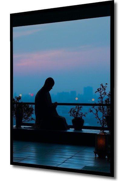 Çerçeve Görünümlü Huzur Dolu Budist Meditasyon Dekoratif Ahşap Ev/işyeri/ofis Kare Tablo fiyatları