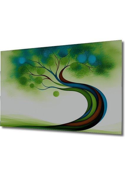 Yeşil Rüyalar Ağacı Yağlı Boya Görünümlü Modern Sanat Ev/işyeri/ofis Dekoratif Ahşap Kare Tablo fiyatları